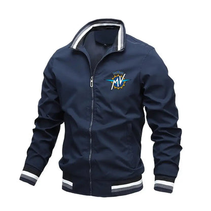 Augusta MV Art Grade Motorcycle Logo Men's Bomber Jackets Large Loose Windproof Outdoor Cycling Motorcycle Jackets