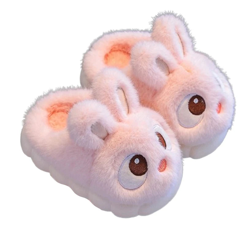 Kids Baby Girl Boy Winter Slippers Cute Bunny Warm Slippers Non Slip House Shoes for Children Indoor Outdoor Flats Shoes