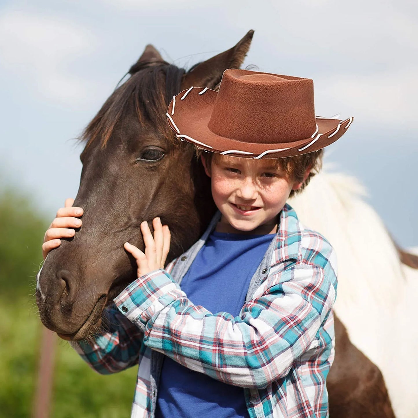 Red Cowboy Hat 1PC Prop Children's for Holiday Dress-up Decorations Party Baseball Western Hat Bands for Cowboy Hats Leather