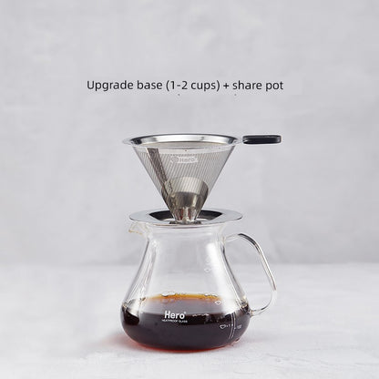 Hero Ultra-Fine Encryption For Home Stainless Steel Pour-over Coffee