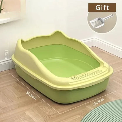 Cat Litter Box Small Size Pet Sandbox for Kitty Anti-Splash Cats Toilet