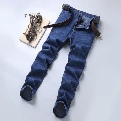 Men's New Classic Work Clothing High-quality Business Jeans Casual Straight Stretch Fashion Denim Trousers Male Brand Clothing