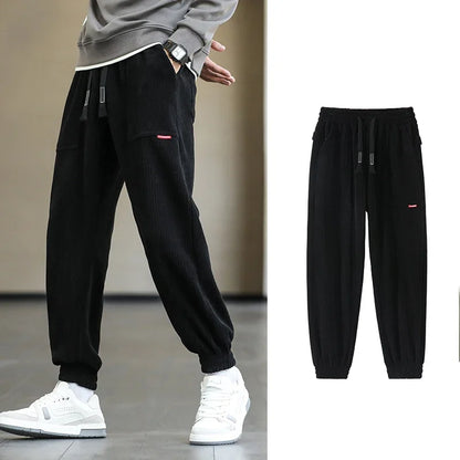 2024 New Autumn Winter Corduroy Sweatpants Men Baggy Joggers Fashion Streetwear Loose Casual Harem Pants Plus SIze 8XL