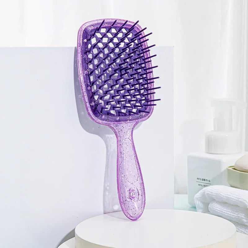 Sequin Detangling Hair Brush Massage Combs Tangled Hair Comb