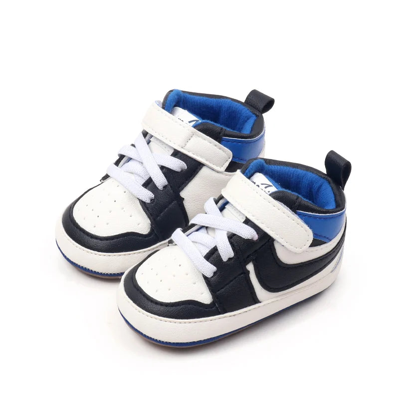 Spring and Autumn Baby Girls and Boys Fashion Design TPR Sole Anti Slip Baby Sports Shoes High Quality Prewalker Shoes BSK4015