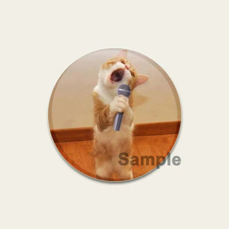 32/44/58mm Funny Cute Cat Badge Round Creative Brooches Fashion DIY Backpack Jewelry Accessory Gifts HD Print Handmade Pins