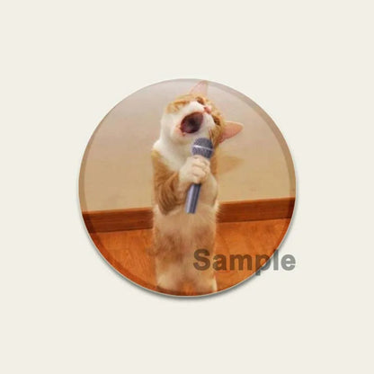 32/44/58mm Funny Cute Cat Badge Round Creative Brooches Fashion DIY Backpack Jewelry Accessory Gifts HD Print Handmade Pins