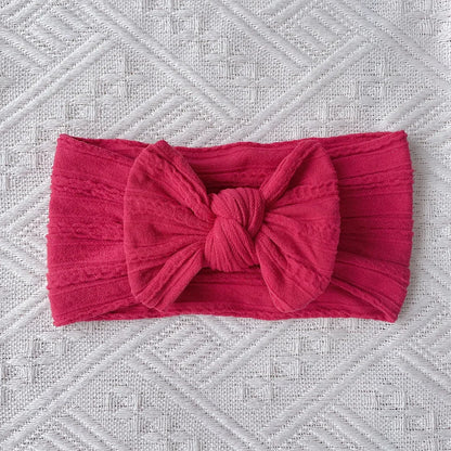1Pcs Newborn Baby Headband For Girls Elastic Knit Children Turban Baby Bows Soft Nylon Kids Head-wear Hair Accessories 18 Colors
