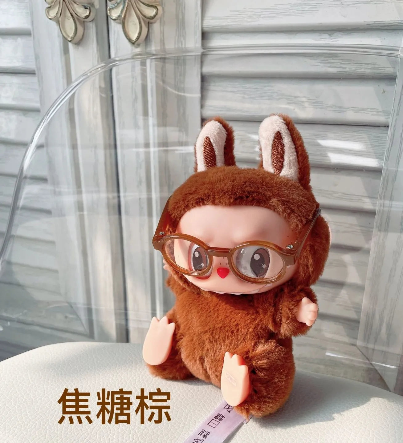 【Labubu Glasses】1pc*6.5cm Multiple Colors Glasses For Cotton Doll Accessories Labubu Accessories