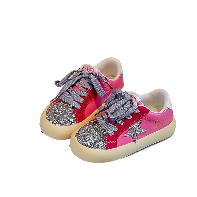 Girls Glitter Board Shoes Fashionable Sports Shoes Versatile Kids Shoe for Girl Toddler Boy Shoe Casual Shoes Tenis Кроссовки