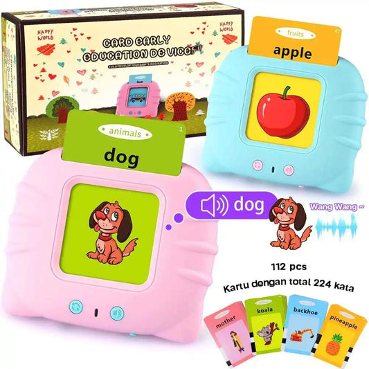 Early Montessori Education Card Toy Spoken English Spanish Language Game Device pedagogical Learning Word Christmas Gift for Kid