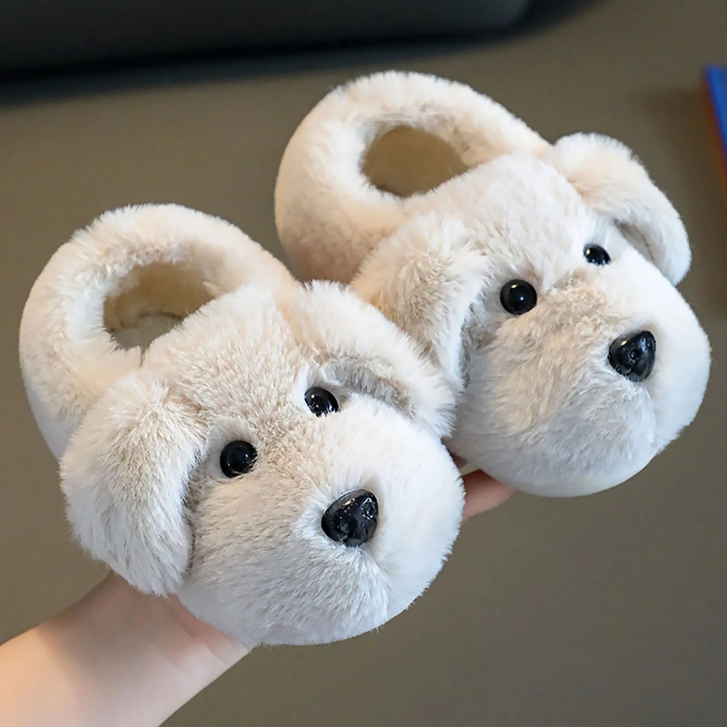 Children's Cotton Slippers for Boys Aged 1-5 Years Old Cute Cartoon Girls' Slippers Infants and Young Children Autumn and Winter