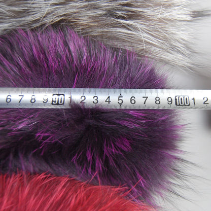2025 New Knit Real Fox Fur Lady Fashion Neckerchief Scarves Women Real Fur Bandana Women Winter Warm Natural Fox Fur Scarf Ring