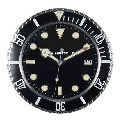 34cm Luxury Creative Wall Clock Modern Metal Design Art Wall Clock Home Large Digital Luminescent Bedroom Decoration Clock