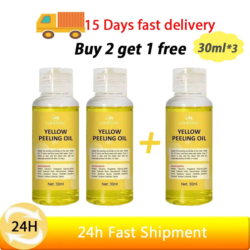 Strong Yellow Peeling Oil Bleach Dark Skin Whiten Lotion Lighten Body Elbow Knee Hand Exfoliate Dead Skin Nourish Even Skin Tone
