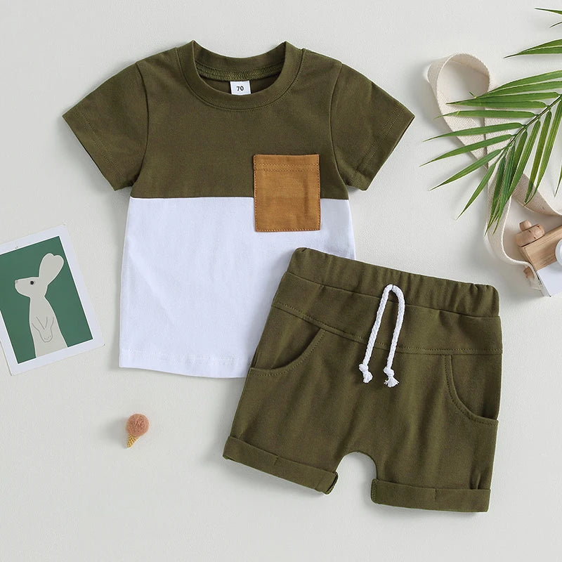 New Summer Baby Clothes Children Boys T-shirt Shorts 2Pcs/Sets Infant Outfits Toddler Casual Sports Costume Kids Tracksuits