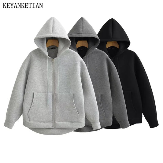 Zipper Hoodie High Street Unisex style