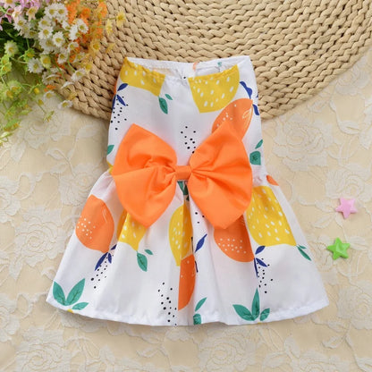 Dog dress for Female Pet Cat Puppy Floral Princess Skirt S-XL