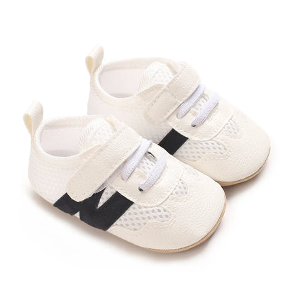 Newborn Baby Classic Sneakers Letters Splicing Baby Casual Shoe Anti-slip Hundred Walking Baby Boys Girls Baby Shoes 0-18 Months