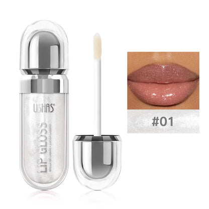 12 Colors Glitter Lip Gloss Long Lasting Diamond Pearlescent Metallic Liquid Lipstick