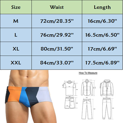 Men'S Beach Trousers Summer Swimming Trunks Low Rise Swimwear Color Patchwork Shorts Thin Comfy Boxers Swimsuit For Men шорты