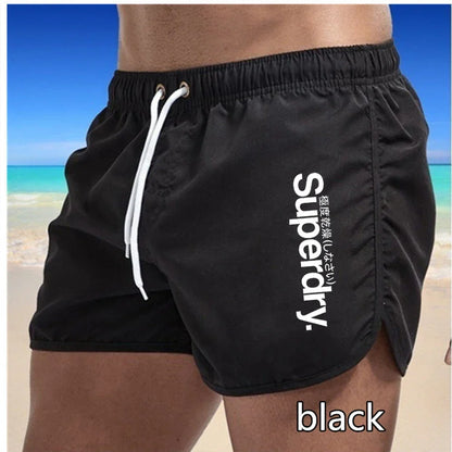 Summer Hot Selling Men's Beach Shorts Breathable Fast Drying Casual Fashionable Surfing Shorts 2024 Fitness Running Shorts