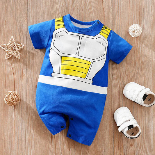 Newborn Clothing Handsome Anime Role Play Cotton Comfortable And Soft Summer Boys And Girls Short Sleeved Baby  Jumpsuit