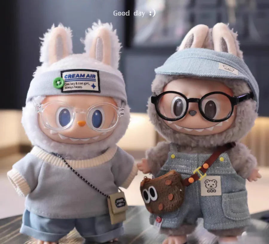 【Labubu Glasses】1pc*6.5cm Multiple Colors Glasses For Cotton Doll Accessories Labubu Accessories