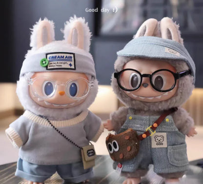 【Labubu Glasses】1pc*6.5cm Multiple Colors Glasses For Cotton Doll Accessories Labubu Accessories