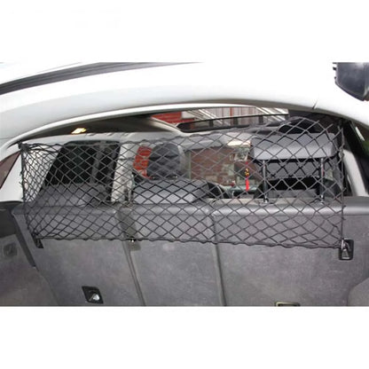 Auto Care Universal Car Trunk Luggage Storage Cargo Organiser Nylon Elastic Mesh Net with 4 Plastic Hooks