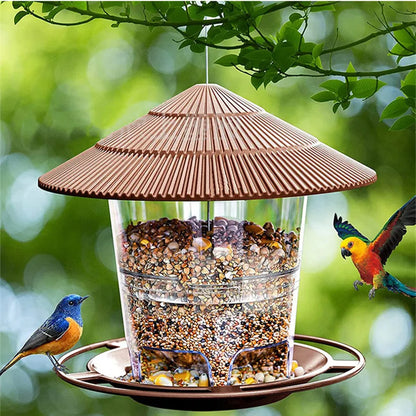 Bird Feeder Automatic Foot Feeding Tool Outdoor Bird Feeder Hanging Nut Feeding Multiple Hole Dispenser Holder Food Container