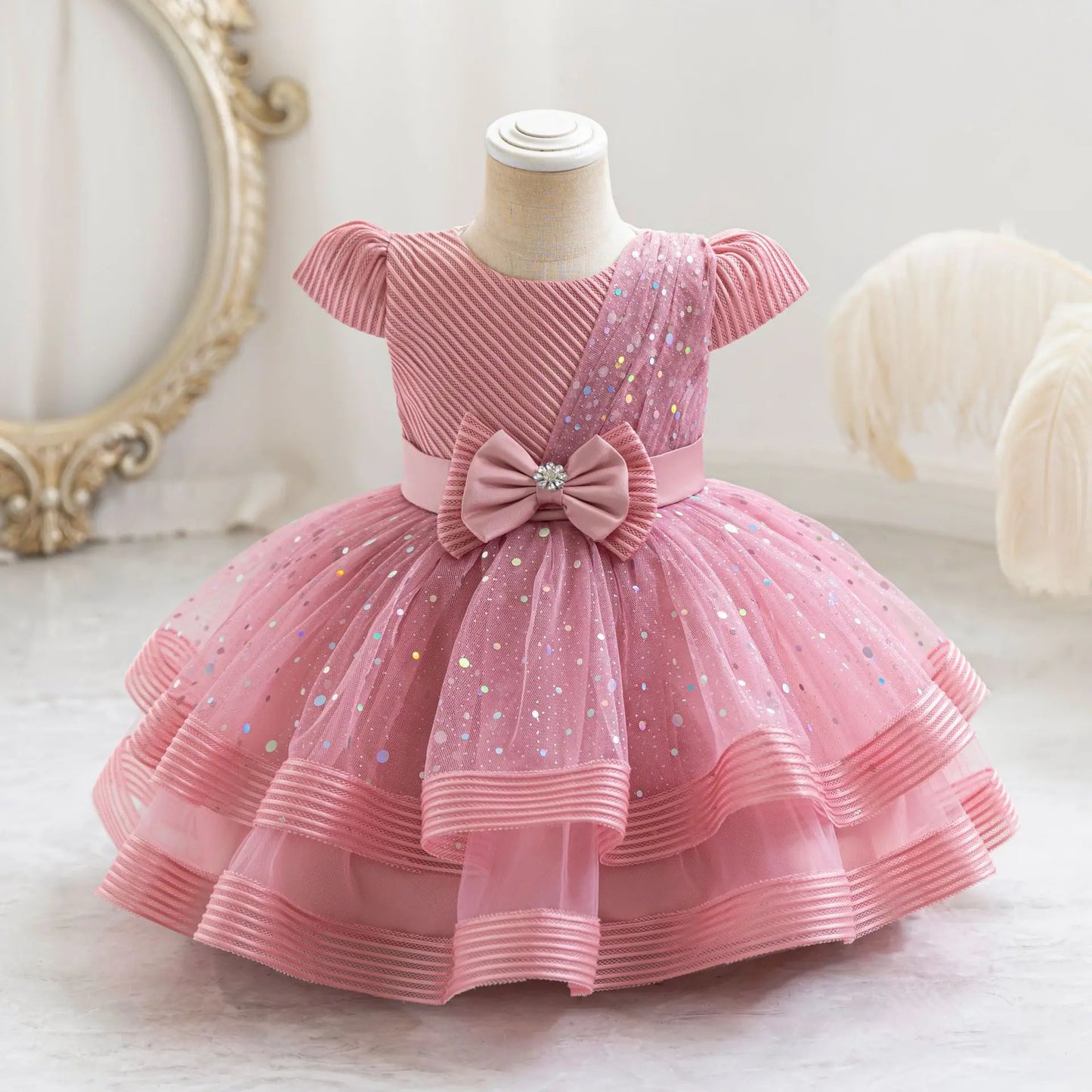 HETISO Dots Sparkling Baby Girls Princess Dress