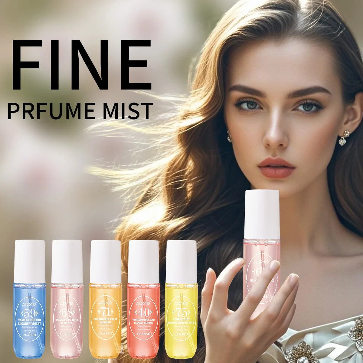 90ML Perfume Spray Natural Fragrance Hair Body Mist Suitable