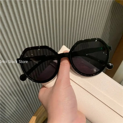 Personalized Round Frame Sunglasses Candy Color Big Frame