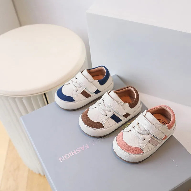 DIMI 2024 Spring/Autumn Baby Toddler Shoes Soft Breathable Microfiber Leather Infant Sneakers 0-3 Year Flat Walker Shoes