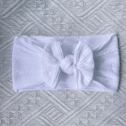 1Pcs Newborn Baby Headband For Girls Elastic Knit Children Turban Baby Bows Soft Nylon Kids Head-wear Hair Accessories 18 Colors