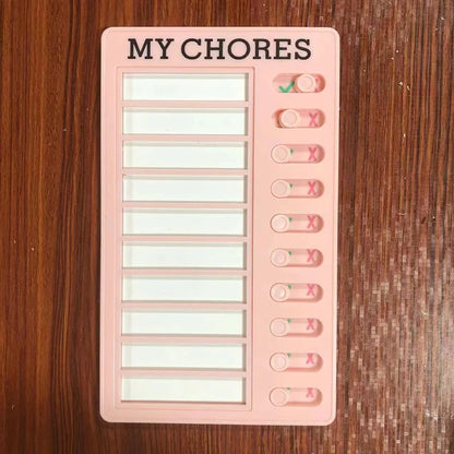 Reusable Chore Chart Planning Board Portable Memo Checklist Board for Kids Detachable Plastic Daily Task Schedule Reminder Chart