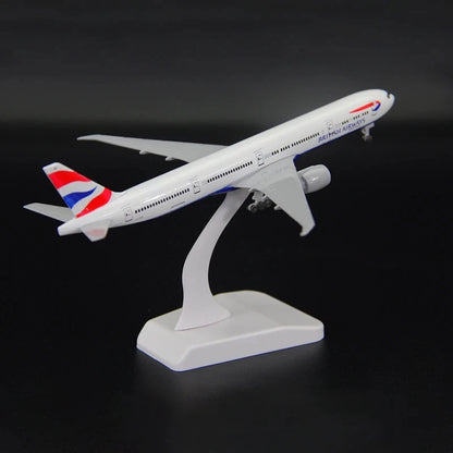 20CM Boeing 777 Air Canada Alloy Airplane Model Toy With Wheel Replica Aircraft Plane Boys for Collectible Display Gift