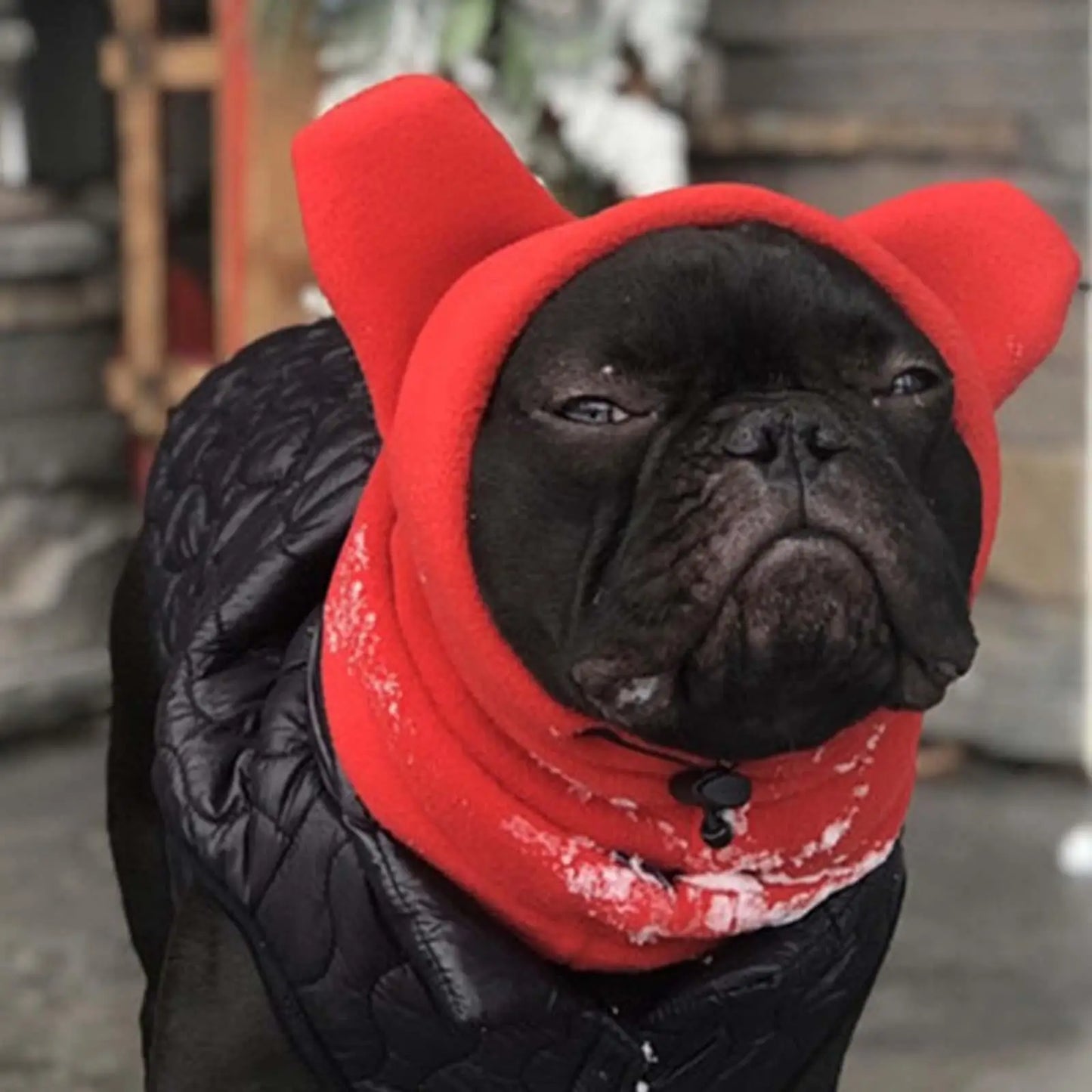 Winter Pet Hat Fleece Adjustable Dog Warm Hat Ears Hoodie Cold Weather Warm Caps for Pets Medium to Large Dog Kitten Cat Hiking