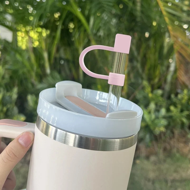 Splash Proof Silicone Straw Tips Cover Dust Proof Plugs Protector Leak-Proof Straw Cover Cap for Yeti/Stanley Cup 40oz/ 30oz