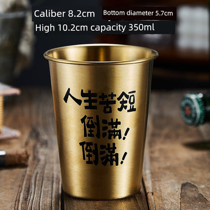 Drop-Resistant Commercial Single-Layer Coffee Gargle Cup Stainless Steel