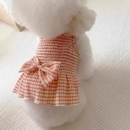 Summer Strawberry Dress for Dog Pet Clothing Dog Suspender Skirt Dog Clothes Cats Puppy Print Cute Dog Mesh Dress Pet Supplies