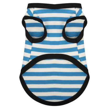1Pc Summer Dog Clothes for Small Medium Dogs Pet Stripe Cotton Sweatshirt Breathable Puppy Cat Clothing