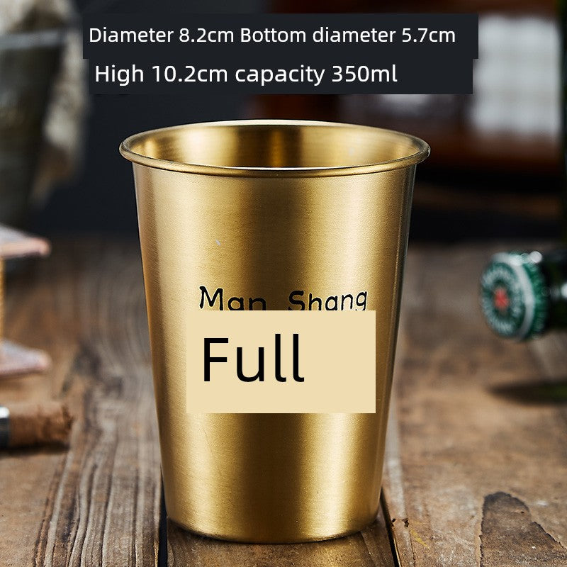 Drop-Resistant Commercial Single-Layer Coffee Gargle Cup Stainless Steel