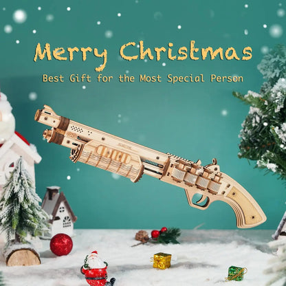 Robotime Rokr Corsac M60 Toy Gun 3D Wooden Puzzle Mechanical Building Model Kit for Children 14 Years Christmas gift