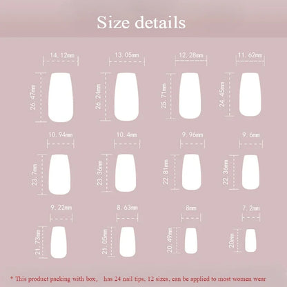 24Pcs Press on Acyrlic Nails Y2k HelloKitty False Nails Rhinestone Design Pink Cute Fake Nail Tips for Girls French Manicure