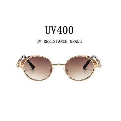 Oval Steampunk Sunglasses For Men Retro Designer Fashion Glasses  Luxe Punk Sunglasses Women Gafas De Sol Hombre Zonnebril Heren