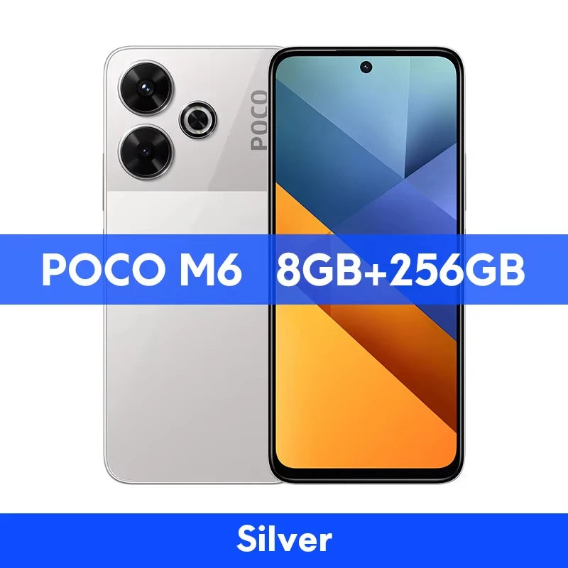 POCO M6 8 + 256GB 4G 33W NFC Fast Charging Global Version MediaTek Helio G91-Ultra 6.79 "90Hz FHD + Display Smartphone