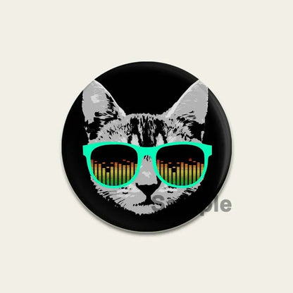 32/44/58mm Funny Cute Cat Badge Round Creative Brooches Fashion DIY Backpack Jewelry Accessory Gifts HD Print Handmade Pins