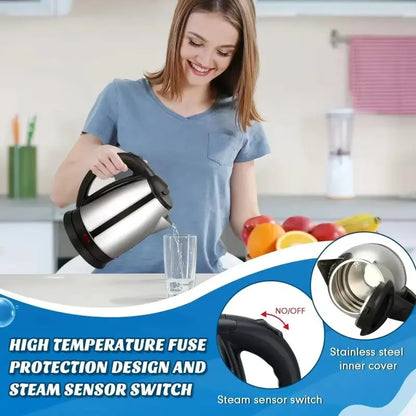 304 Stainless Steel Electric Kettle Portable 2L Coffee Pot Electric Water Heater Teapot 1500W Automatic Power Off kettle Home